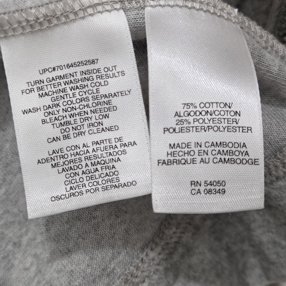Jones New York Sport Velour Hoodie Gray Zip Front SZ 1X - Picture 12 of 15